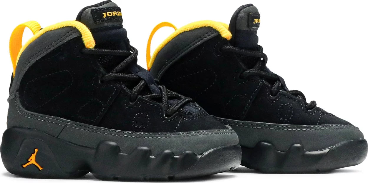 Air Jordan 9 Retro TD 'Dark Charcoal University Gold' 3y